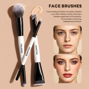MAANGE Wholesale Custom OEM&ODM 17pcs Cosmetic Brush Set Foundation Loose Powder Contour Concealer Eyeshadow  Makeup Brush Set - 图片 5