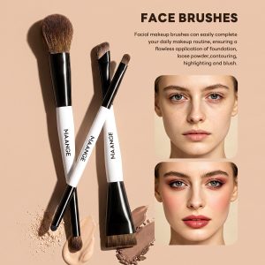 MAANGE Wholesale Custom Logo 17pcs Cosmetic Brush Set Foundation Loose Powder Contour Concealer Eyeshadow Makeup Brush Set - 图片 5