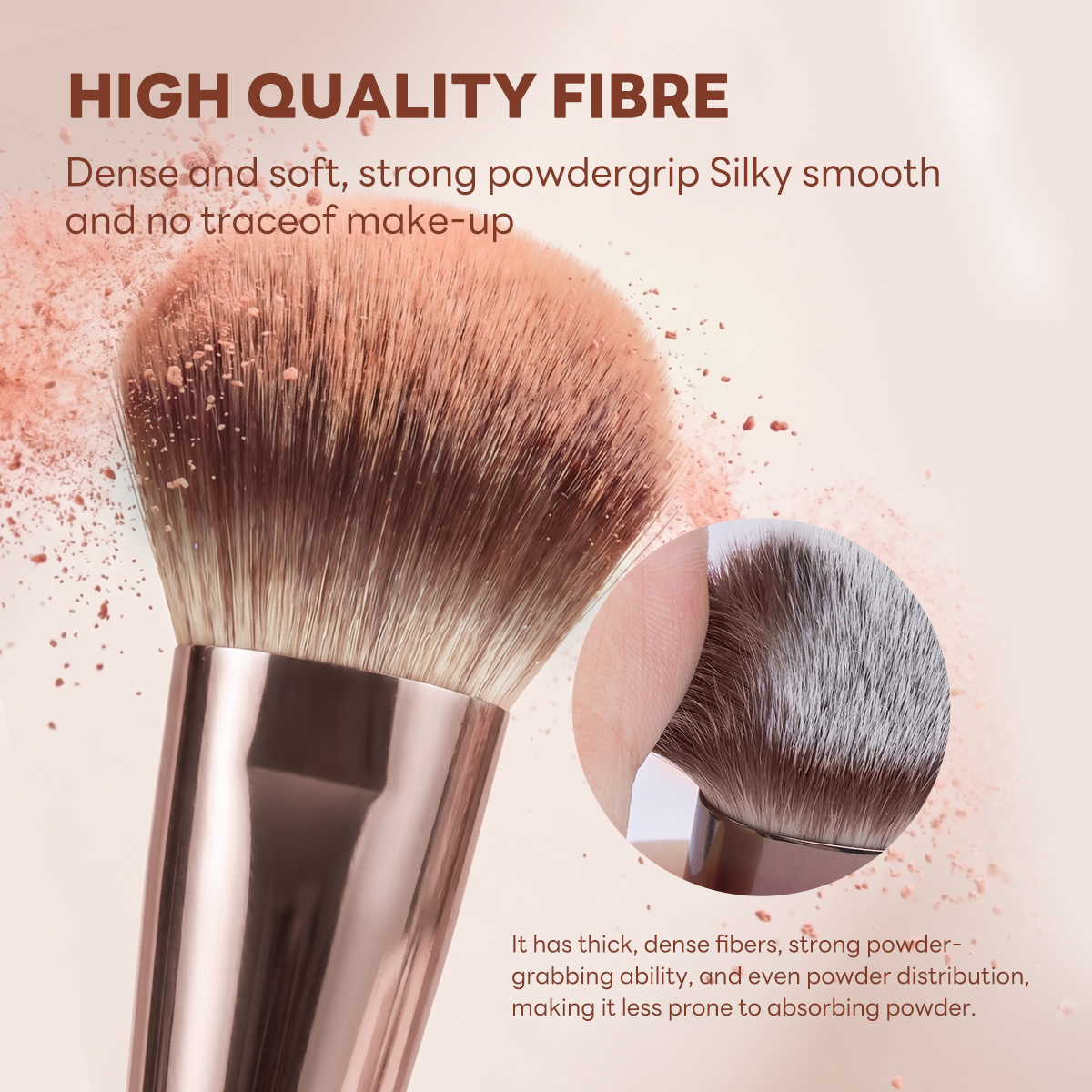 Custom Logo OEM&ODM Professional Makeup Brush Double Ended High Quality Single Makeup Loose Powder Foundation  Makeup Brushes - 图片 6