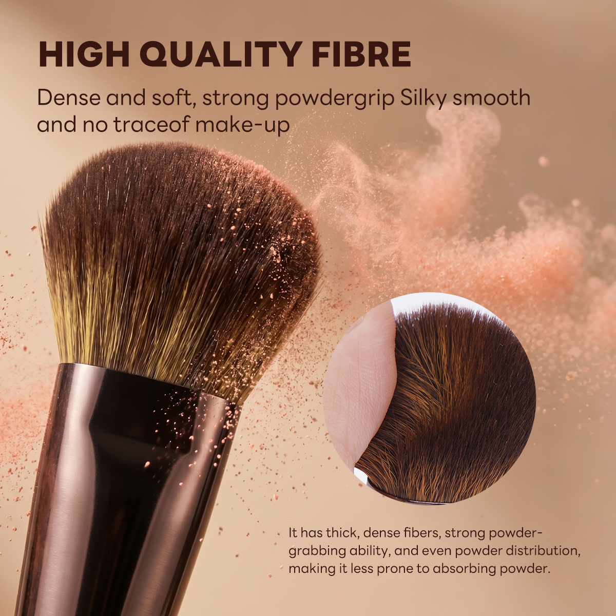 Custom Logo OEM&ODM Professional Makeup Brush Double Ended High Quality Single Makeup Loose Powder Foundation  Makeup Brushes - 图片 6