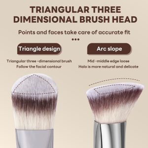 MAANGE Professional 5PCS Makeup Brush Set Foundation Loose Powder Blush Makeup Brushes Facial Makeup Brush Kit - 图片 6
