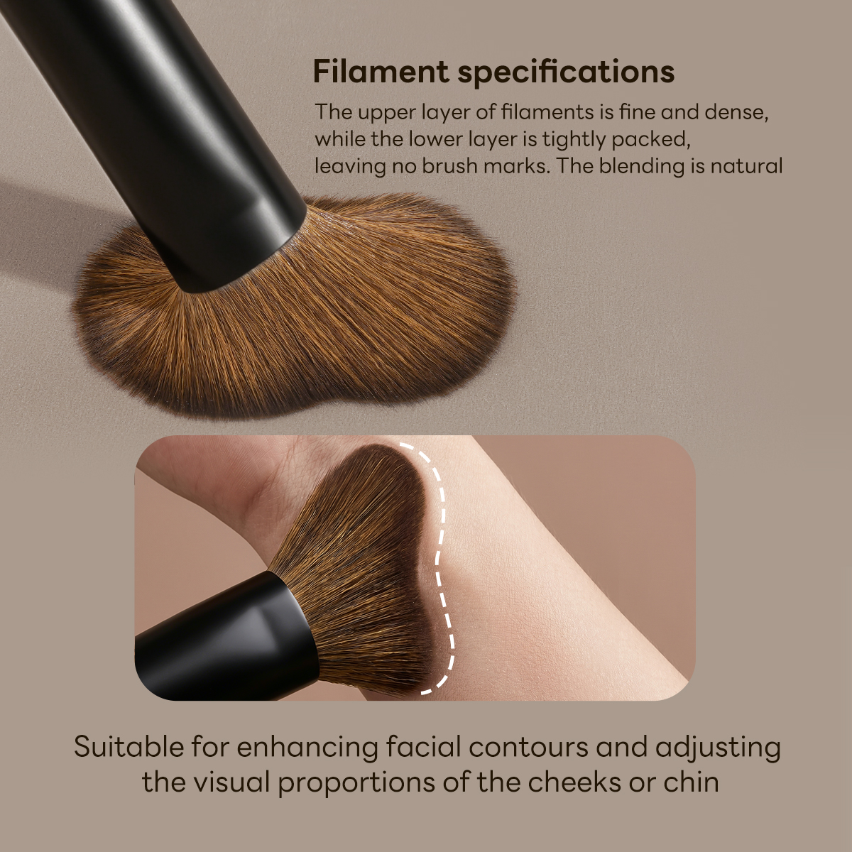 MAANGE  Custom OEM&ODM Single Makeup Brush Foundation Contour  Blush Loose Powder Brush Professional Makeup Brush - 图片 7