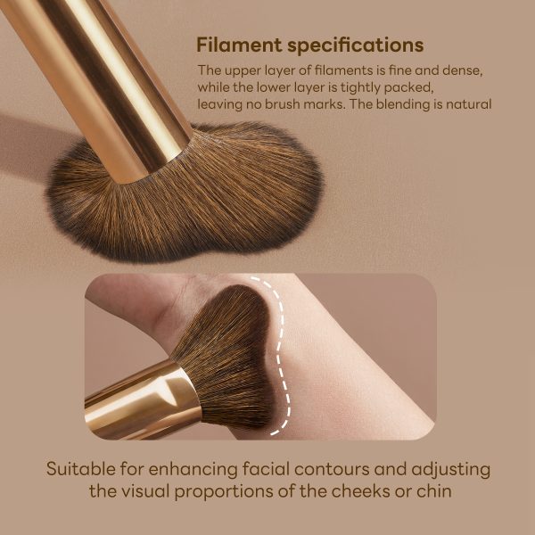 MAANGE Wholesale Professional Makeup Brush Custom Private Label Single Brush Foundation Contour Blush Loose Powder Brush