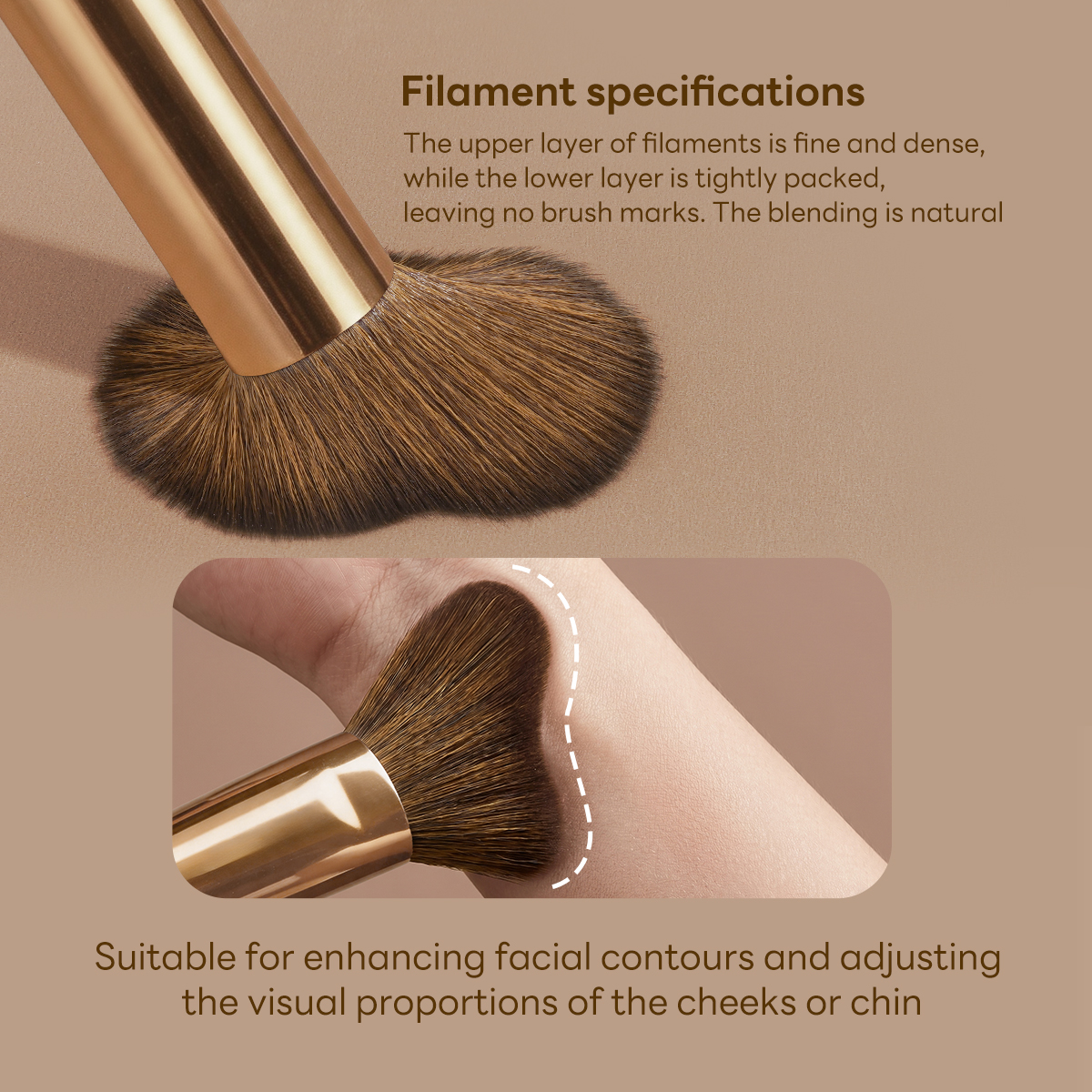 MAANGE Wholesale Professional Makeup Brush Custom  Private Label Single Brush Foundation Contour  Blush Loose Powder Brush - 图片 6