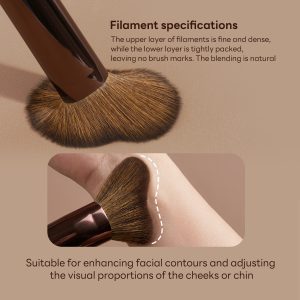 MAANGE Wholesale Custom OEM&ODM Single Brush Foundation Contour  Blush Loose Powder Brush 1PCS Professional Makeup Brush - 图片 6