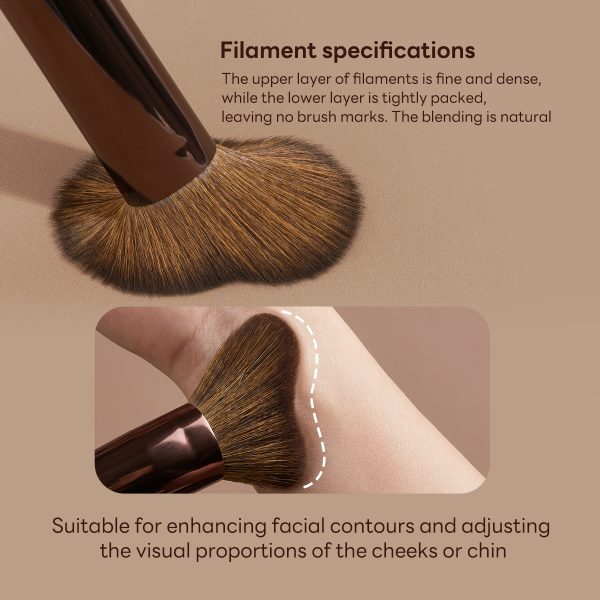 MAANGE Wholesale Custom OEM&ODM Single Brush Foundation Contour  Blush Loose Powder Brush 1PCS Professional Makeup Brush