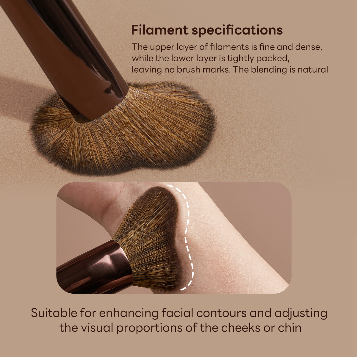 MAANGE Wholesale Custom OEM&ODM Single Brush Foundation Contour  Blush Loose Powder Brush 1PCS Professional Makeup Brush - 图片 6