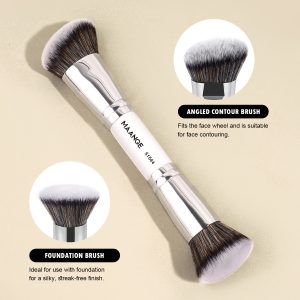 MAANGE Wholesale Custom logo OEM&ODM 12PCS Double-ended Makeup Brushes Set Facial Professional Makeup Brushes Set - 图片 7