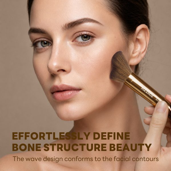 MAANGE Wholesale Professional Makeup Brush Custom Private Label Single Brush Foundation Contour Blush Loose Powder Brush