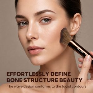 MAANGE Wholesale Custom OEM&ODM Single Brush Foundation Contour  Blush Loose Powder Brush 1PCS Professional Makeup Brush - 图片 7