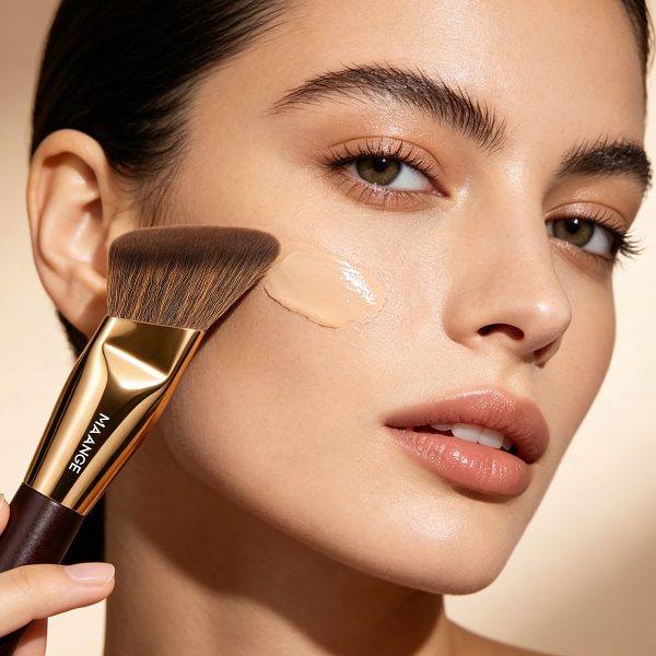 MAANGE Wholesale Private Label Professional Single Makeup Brush Liquid Foundation Loose Powder Blush Professional Makeup Brush