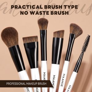 MAANGE Wholesale Custom Logo 17pcs Cosmetic Brush Set Foundation Loose Powder Contour Concealer Eyeshadow Makeup Brush Set - 图片 6