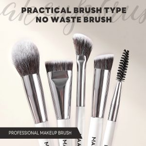 MAANGE Custom OEM&ODM Professional 17pcs Cosmetic Brush Set Foundation Loose Powder Contour Concealer Eyeshadow Makeup Brush Set - 图片 6