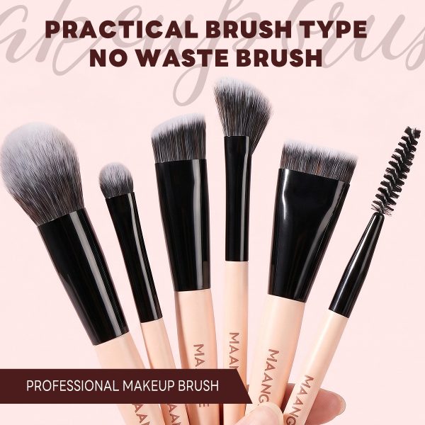 MAANGE Custom OEM&ODM 17pcs Cosmetic Brush Set Foundation Loose Powder Contour Concealer Eyeshadow Professional Makeup Brush Set
