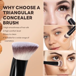 MAANGE Professional 5PCS Makeup Brush Set Foundation Loose Powder Blush Contour Makeup Brushes Facial Makeup Brush Kit - 图片 7