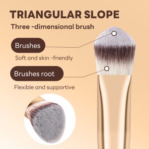 MAANGE Professional 5PCS Makeup Brush Set Foundation Loose Powder Blush Makeup Brushes Facial Makeup Brush Kit - 图片 7
