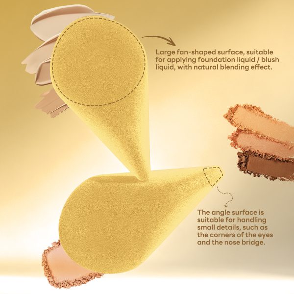 MAANGE  Wholesale Private Label Single Makeup Brush Liquid Flat Foundation Brush 3pcs Powder Puff Professional Makeup Brush