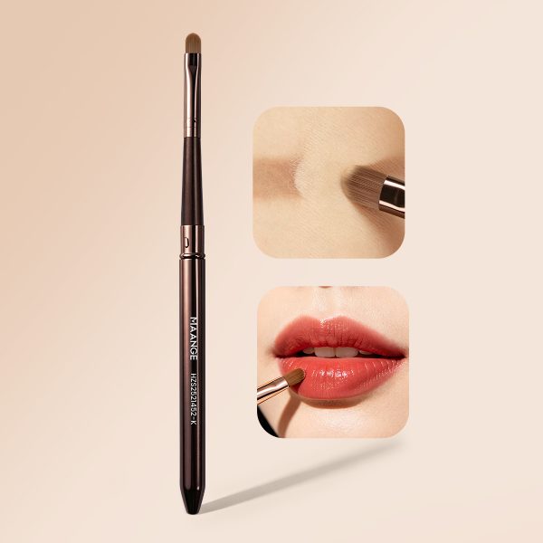 MAANGE Wholesale Custom OEM&ODM 2-in-1 Makeup Brush Concealer Brush Lip Brush Travel Portable Professional Makeup Brush