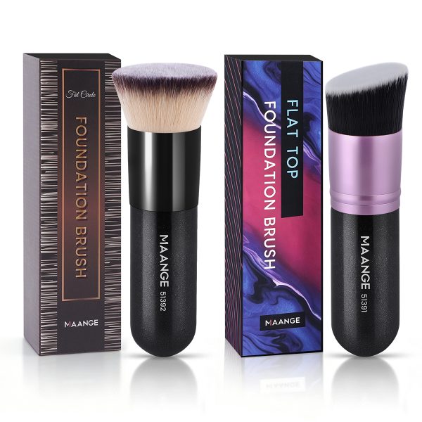 MAANGE  Wholesale 2pcs Makeup Brush Foundation Loose Powder Blush Professional Makeup Brush Set