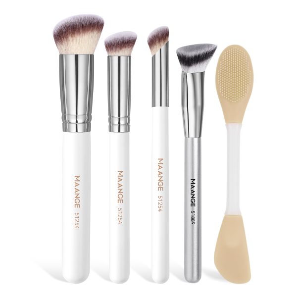 MAANGE Wholesale 5PCS Makeup Brush Set Foundation Loose Powder Blush Makeup Brushes Facial Makeup Brush Set