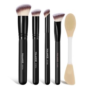 MAANGE Professional 5PCS Makeup Brush Set Foundation Loose Powder Blush Contour Makeup Brushes Facial Makeup Brush Kit