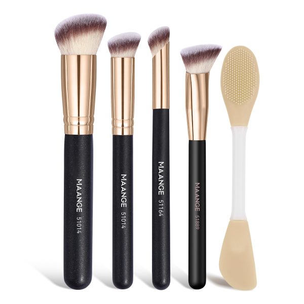 MAANGE Professional 5PCS Makeup Brush Set Foundation Loose Powder Blush Makeup Brushes Facial Makeup Brush Kit