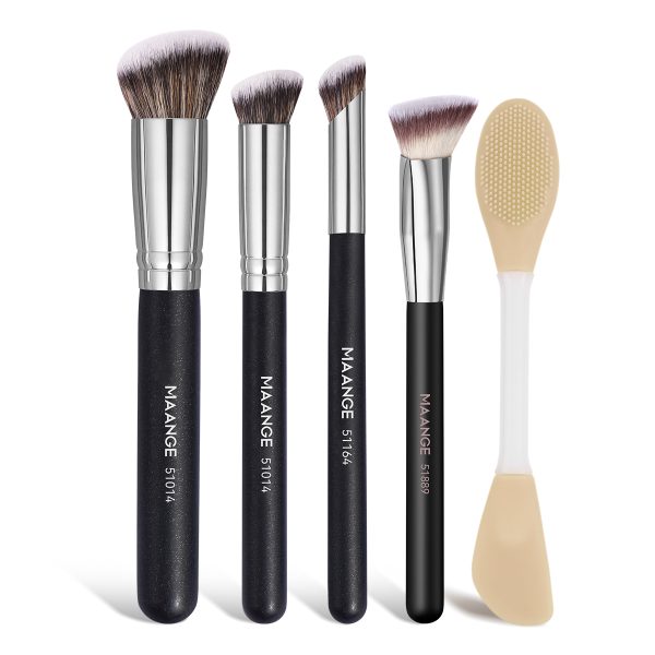 MAANGE Professional 5PCS Makeup Brush Set Foundation Loose Powder Blush Makeup Brushes Facial Makeup Brush Kit