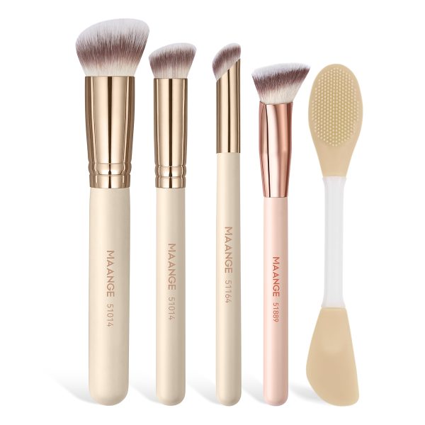 MAANGE Professional 5PCS Makeup Brush Set Foundation Loose Powder Blush Makeup Brushes Facial Makeup Brush Kit