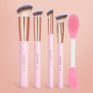 MAANGE Professional 5PCS Makeup Brush Set Foundation Loose Powder Blush Makeup Brushes Facial Makeup Brush Set