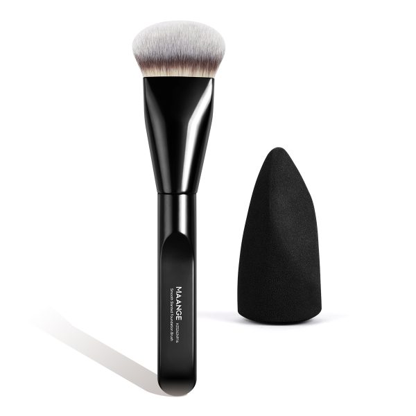 MAANGE Wholesale Custom Private Label Professional Single Makeup Brush 1pcs Powder Puff Foundation  Professional Makeup Brush
