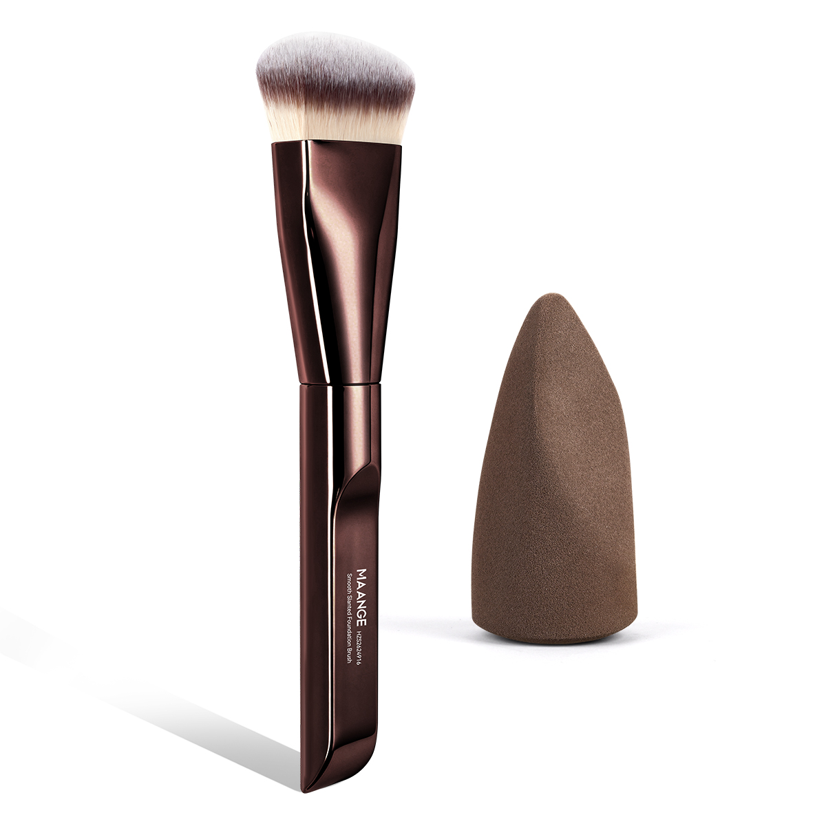MAANGE Custom Logo OEM&ODM Professional Single Makeup Brush 1pcs Powder Puff Foundation Contour Facial Professional Makeup Brush - 图片 1