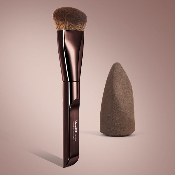 MAANGE Wholesale Custom Private Label Professional Single Makeup Brush 1pcs Powder Puff  Professional Foundation Makeup Brush