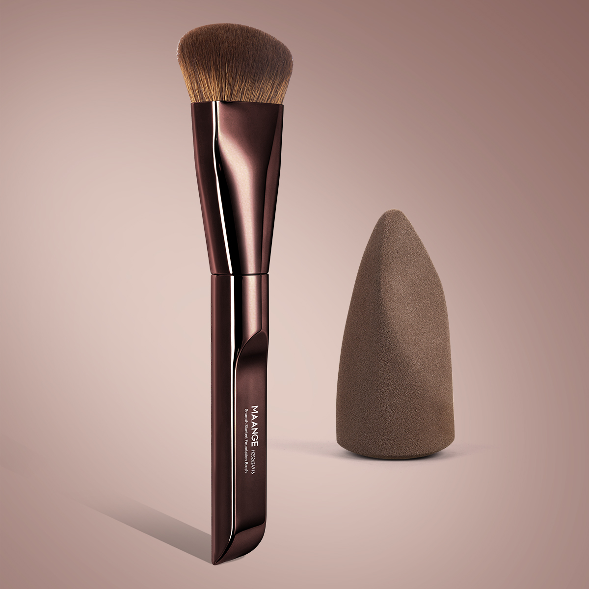 MAANGE Wholesale Custom Private Label Professional Single Makeup Brush 1pcs Powder Puff  Professional Foundation Makeup Brush - 图片 2