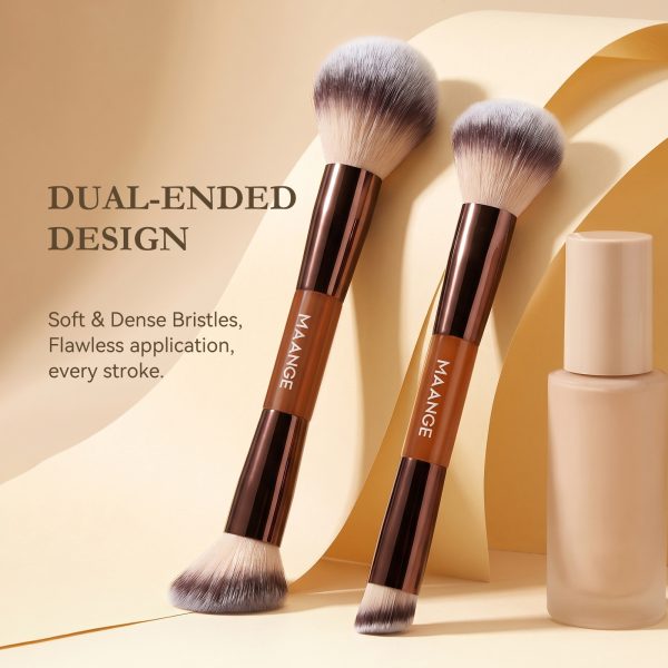 MAANGE Wholesale 7PCS Double-ended Makeup Brush Set 6PCS Powder Puff Makeup Bag Professional Facial Makeup Brush Set