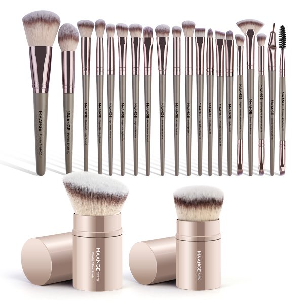 MAANGE 22pcs Makeup Brush Set  Foundation Contouring Eyeshadow Loose Powder Professional Custom Private Label Makeup Brush Set