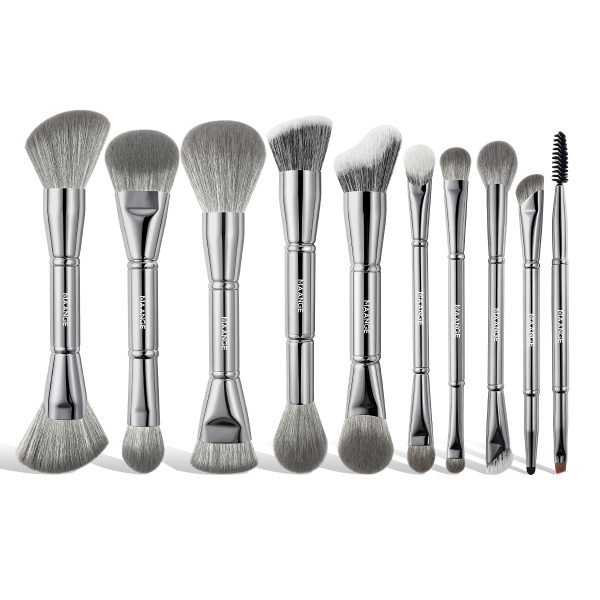 MAANGE Custom logo 10PCS Professional Makeup Brushes Private Label Foundation Eyeshadow Brush Makeup Brushes Set Makeup Tools