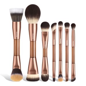 MAANGE Luxury 7pcs Double-Ended Makeup Brush Set Foundation Custom Logo Makeup Brushes 7pcs Professional Makeup Brush Set