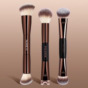 MAANGE 3pcs  Double-Ended Makeup Brush Foundation Cosmetic Brush Professional Private Label Concealer Makeup Brushes Set - 图片 2