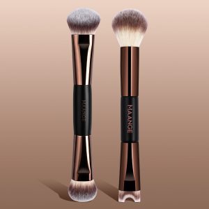 MAANGE Wholesale 2PCS Double-ended Makeup Brush Foundation Conture Concealer Loose Powder Facial Professional Makeup Brush Set