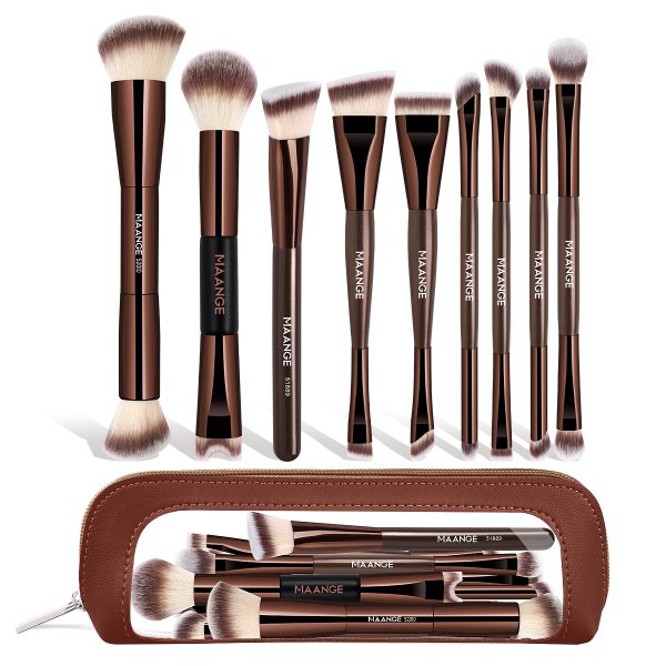 Maange Wholesale 9pcs Makeup Tools Foundation  Blush Contouring  Eyeshadow Pinceaux Maquillage Professionnel Makeup Brush Set