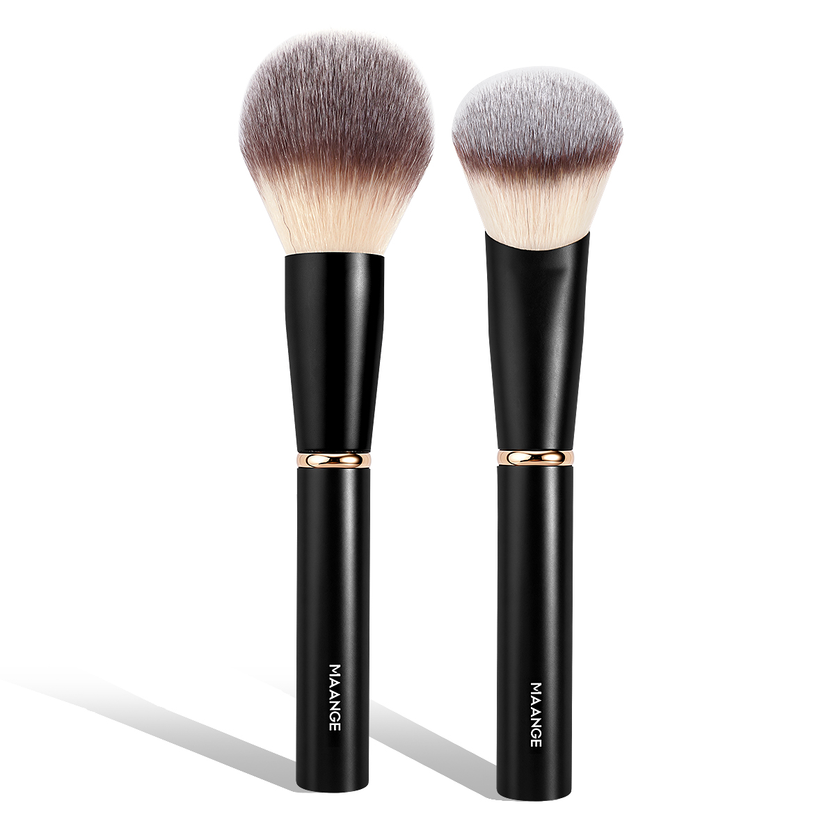 MAANGE Hot Selling 2PCS Makeup Brushes Custom Logo Foundation Loose Powder   Professional Makeup Tools - 图片 1