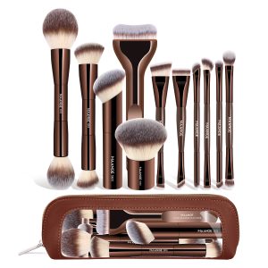 MAANGE Professional 11PCS Makeup Brushes Makeup Bag Foundation Powder EyeShadows Face Makeup Brushes Set