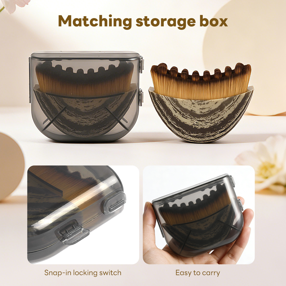 MAANGE Wholesale Heart-shaped Massager Lymphatic Contour Brush  Tongue-shaped Beauty Sponge Lymphatic Contour Brush Makeup Brush - 图片 3