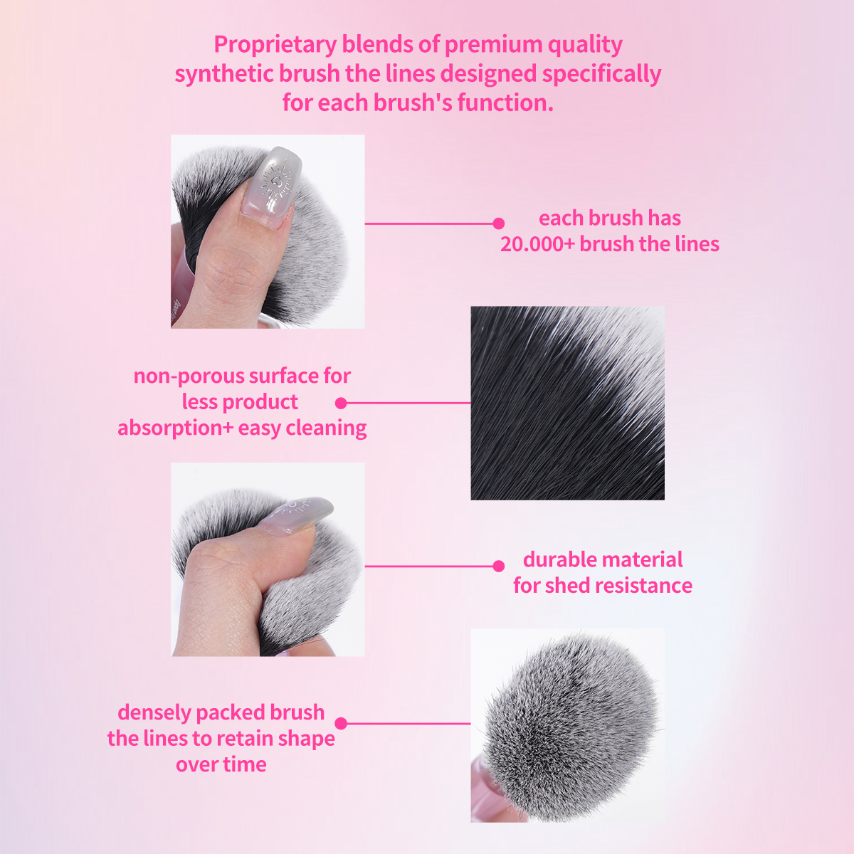 Maange Custom Professional New Arrival Soft Nylon Hair Makeup Brush Set 24pcs Makeup Brushes 12 Powder Puff Makeup Tools - 图片 6