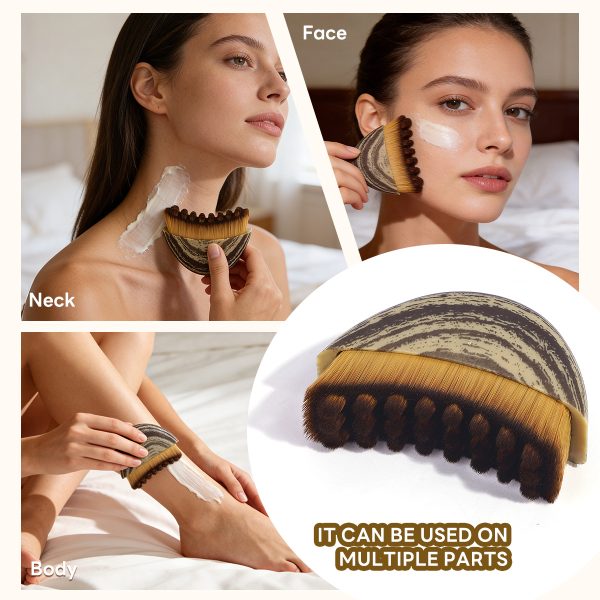 MAANGE Wholesale Heart-shaped Massager Lymphatic Contour Brush Tongue-shaped Beauty Sponge Lymphatic Contour Brush Makeup Brush