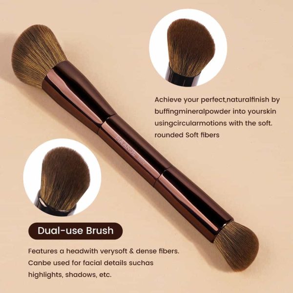 MAANGE Hot Sale 3pcs Double-Ended Makeup Brush Foundation Cosmetic Brush Professional Private Label Concealer Makeup Brushes Set