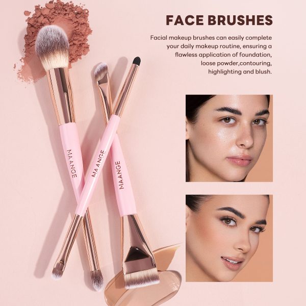 MAANGE  Wholesale 21pcs Makeup Brushes Set 8pcs Powder Puff Foundation Concealer Blush Professional Brushes for Makeup