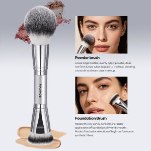 MAANGE  Wholesale  21pcs Makeup Brushes 8pcs Powder Puff Foundation Concealer Blush Eyeshadow Professional Makeup Brush Set - 图片 5