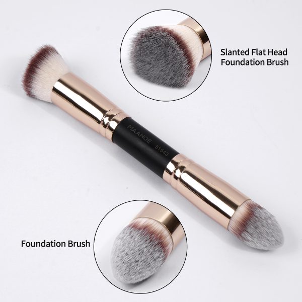 MAANGE Wholesale Custom Logo OEM&ODM Luxury 7pcs Makeup Brushes Set Wood Handle Facial Professional Makeup Brush Set