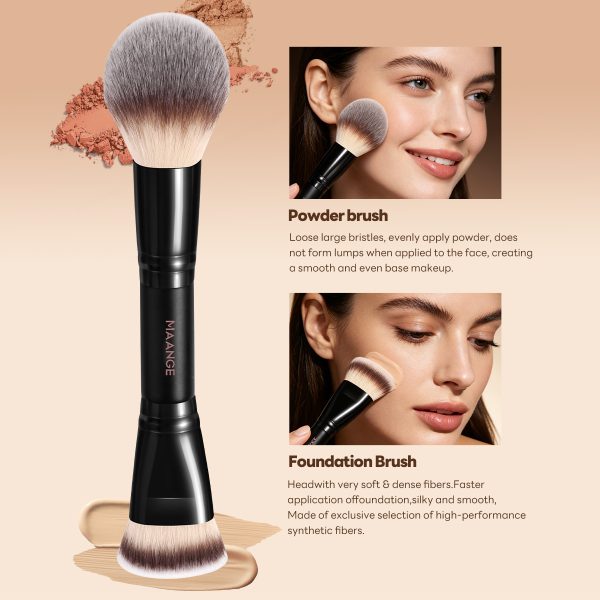 MAANGE Professional 21pcs Makeup Brush 12pcs Powder Puff Makeup Bag Makeup Tools Facial Makeup Brushes